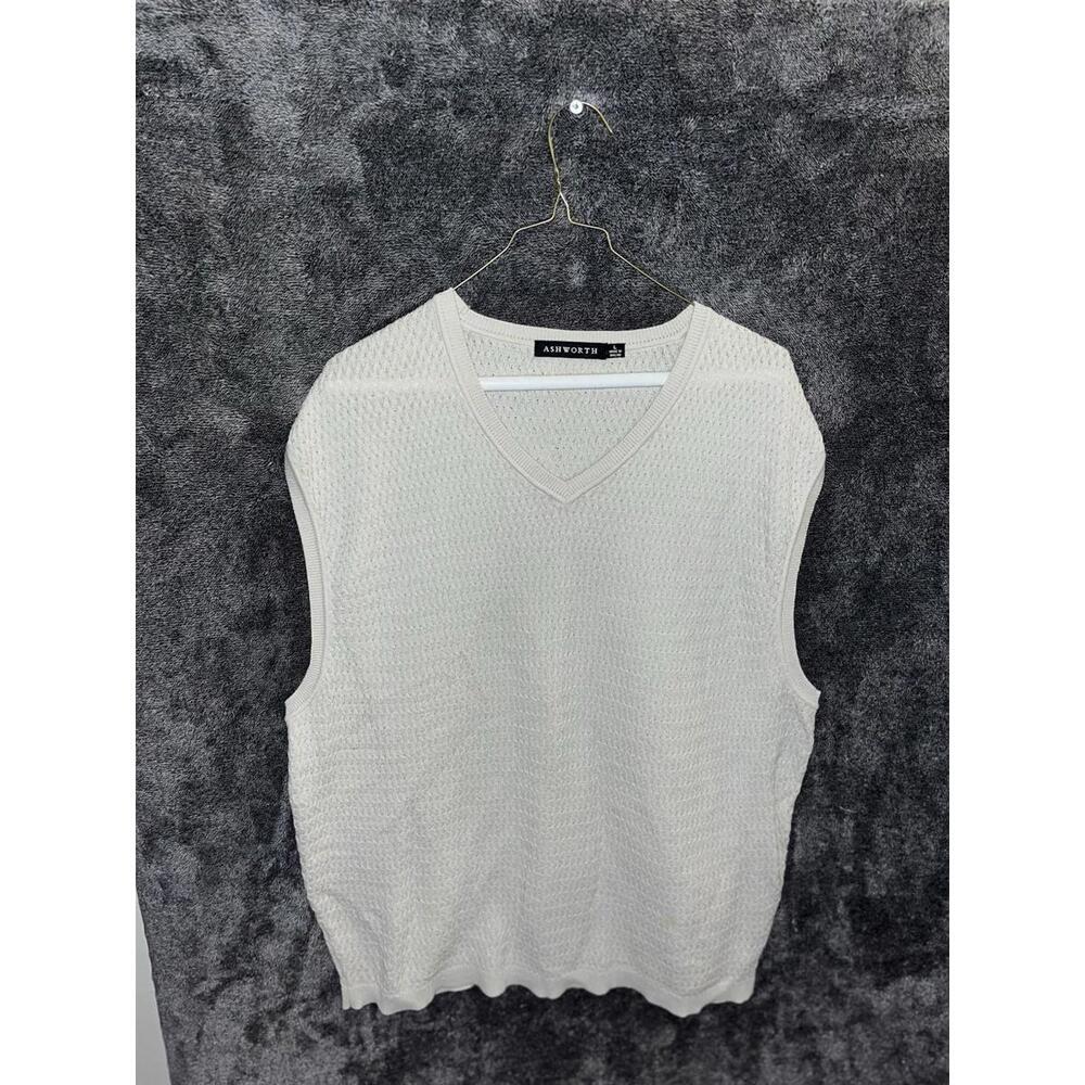Ashworth Textured V-Neck Sweater Vest -‎ Size Large